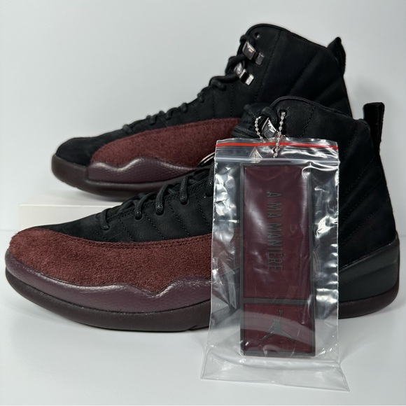 AIR JORDAN 12 RETRO SP X A MA MANIERE MENS SHOES NUBUCK SUEDE MAROON BURGUNDY - Picture 12 of 12